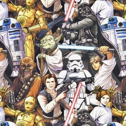 [44181] Baumwolljersey Lizenz Star Wars Comic-Portraits