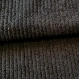 [45541] Cord-Jersey breite Rippen uni Schwarz