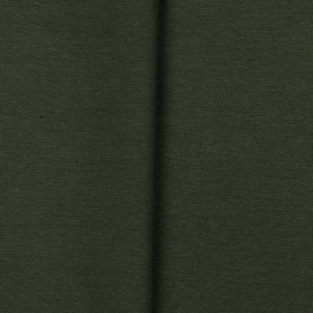 GOTS-Feinrippbündchen uni dunkles Waldgrün