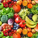 Canvas Iss Obst und Gemüse! bunt