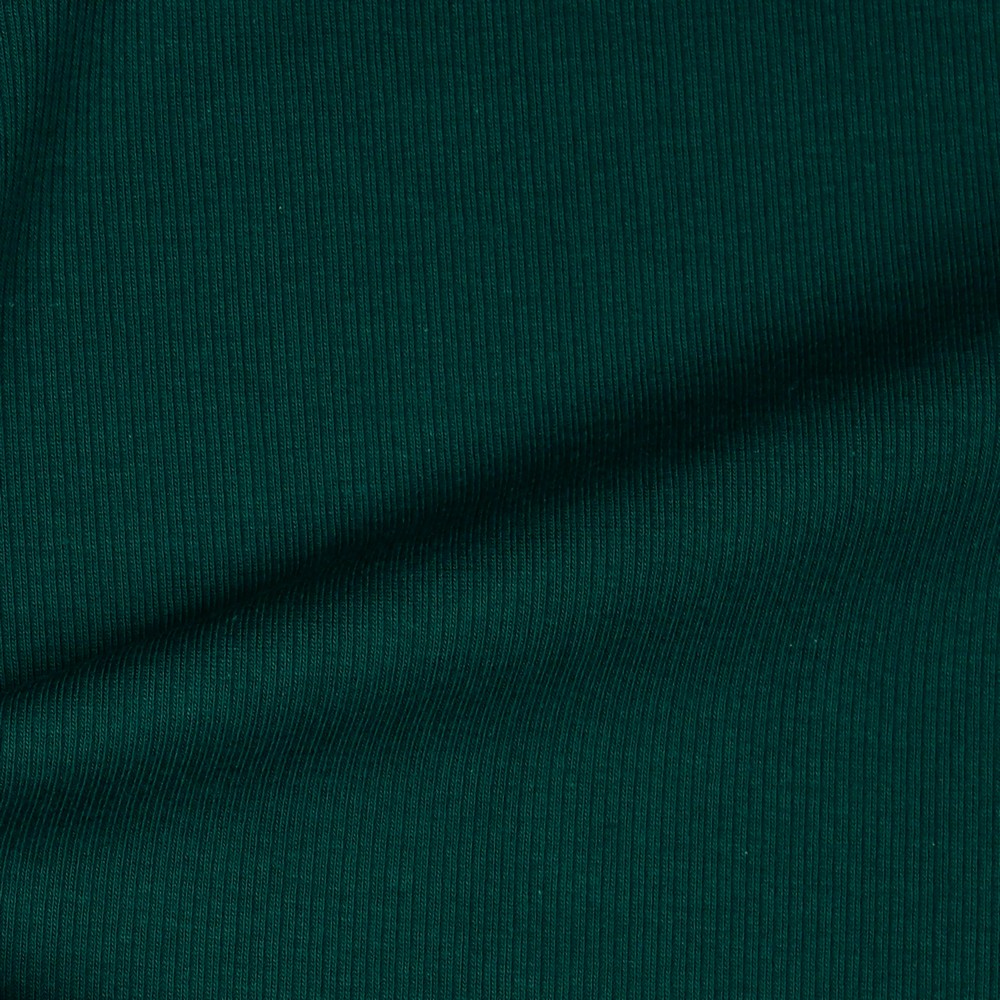 Stretch-Rib-Jersey uni petrolgrün