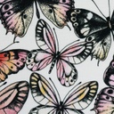 Baumwolljersey Schmetterlinge Weiß