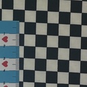 Baumwolljersey Checkerboard schwarz weiss klein
