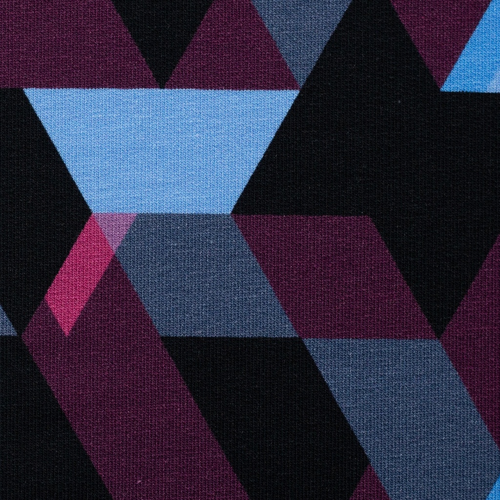 French Terry Panel Thorsten Berger Geometric Camouflage Blau