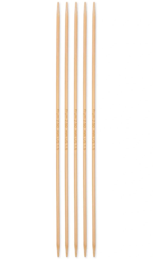 Prym Strumpfstricknadeln Nadelspiel Bambus 20cm 2,5mm