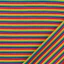 Bündchen Streifen 3mm Regenbogen