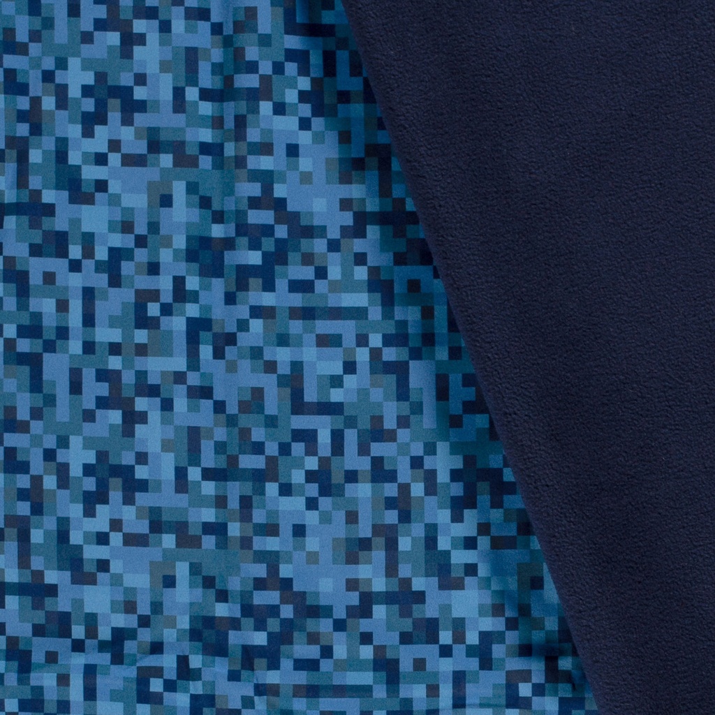 Softshell Pixel Blocks Blau