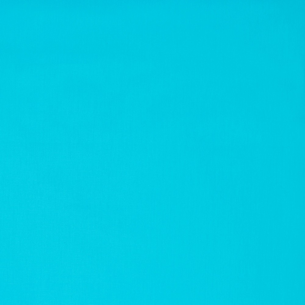 Gewebe Poplin uni cyan-blau