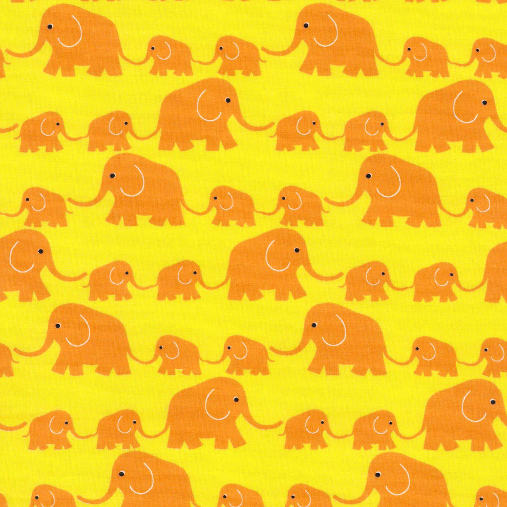 Westfalenstoffe Junge Linie Elefanten gelb