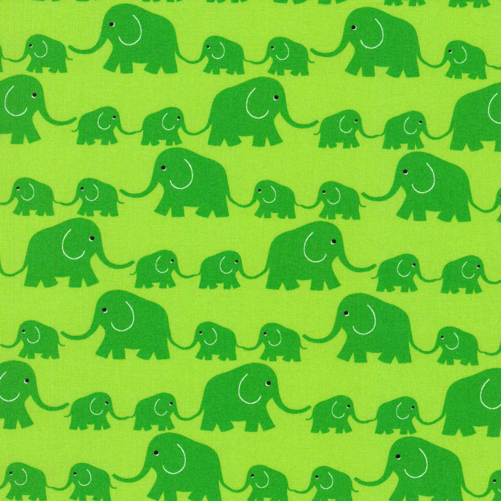 Westfalenstoffe Junge Linie Elefanten grün