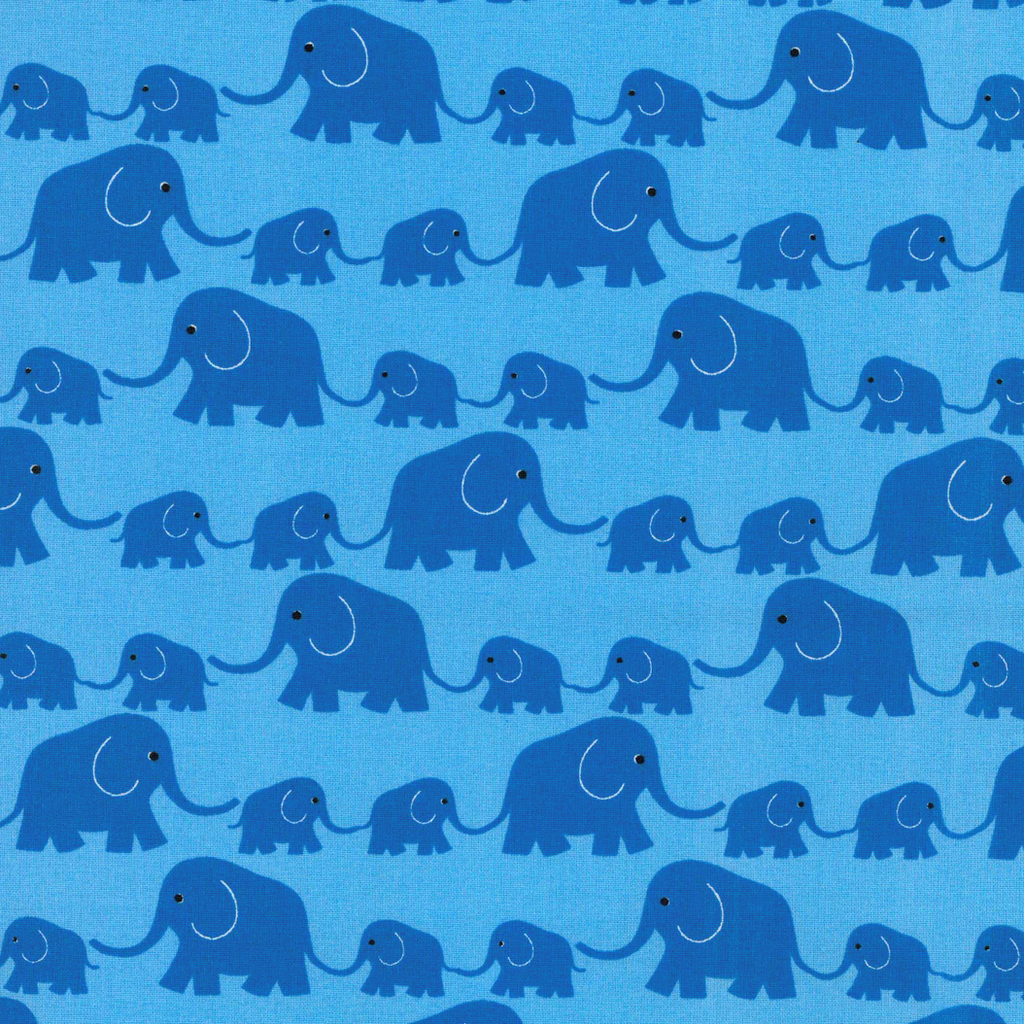 Westfalenstoffe Junge Linie Elefanten blau