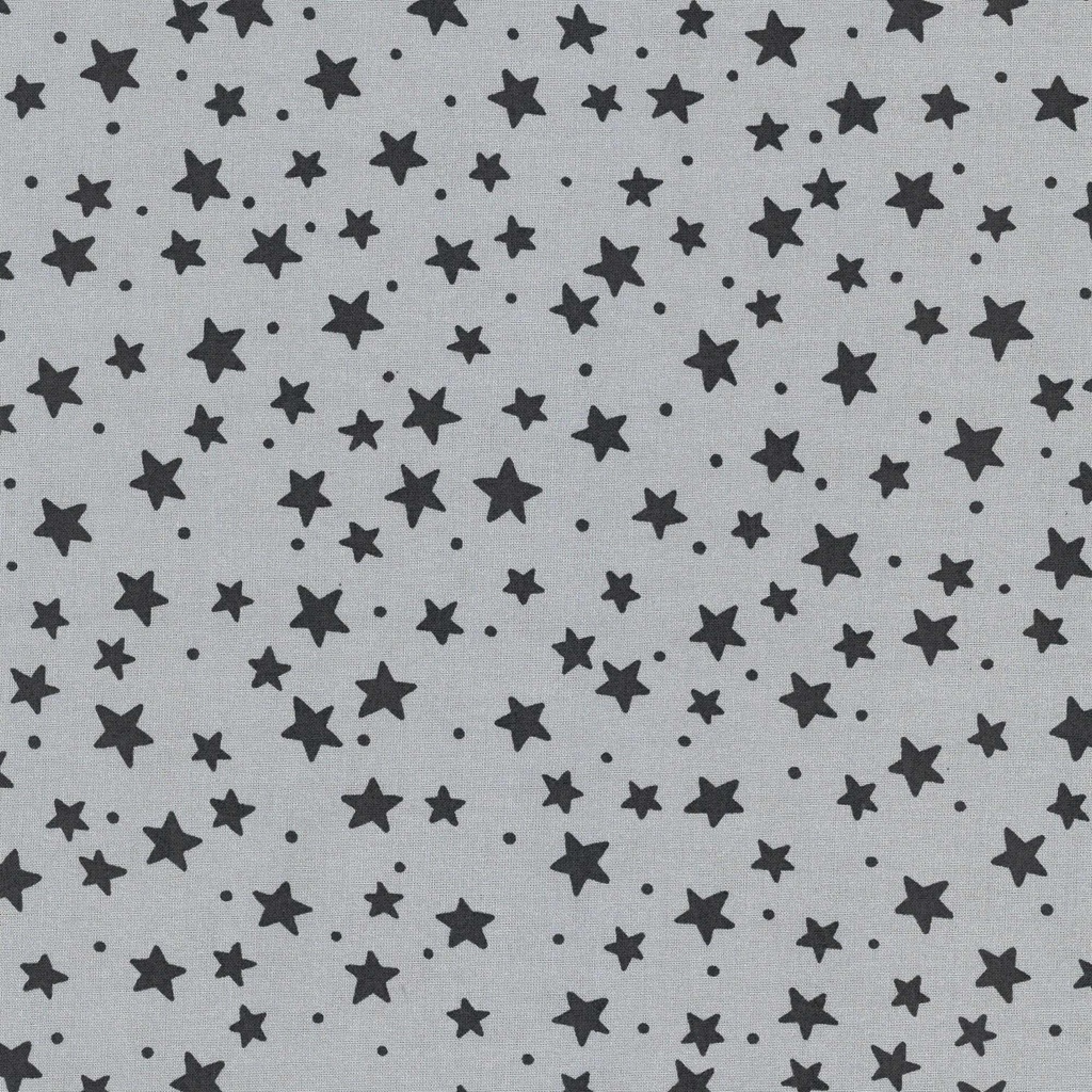 Westfalenstoffe (Bergen) Junge Linie Sterne grau antra