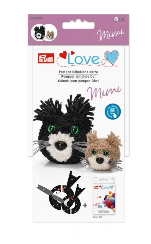 Prym Love Pompon Schablone Katze Mimi