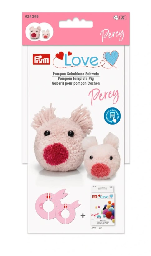 Prym Love Pompon Schablone Schwein Percy