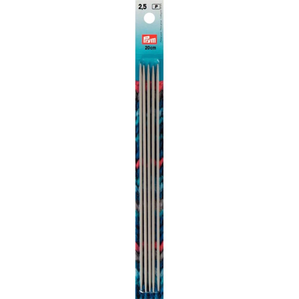 Prym Strumpfstricknadeln Nadelspiel Alu 20cm 2,5mm