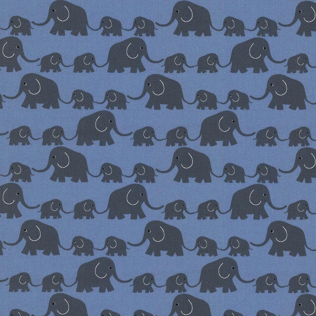 Westfalenstoffe Junge Linie Elefanten jeansblau