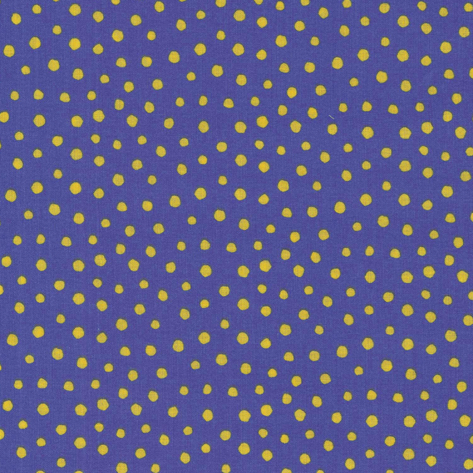 Westfalenstoffe Junge Linie grosse Punkte blau gelb