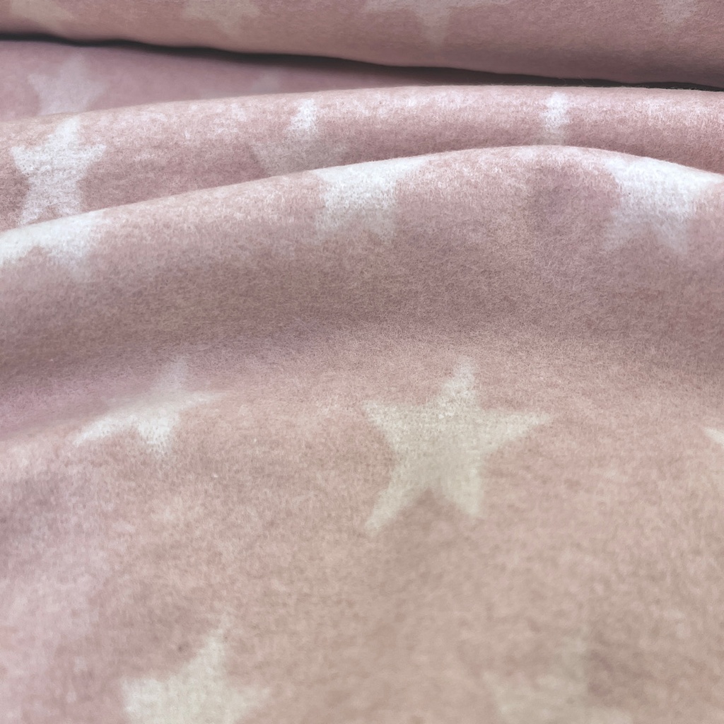 BIO-Baumwoll-Fleece Sterne rosa