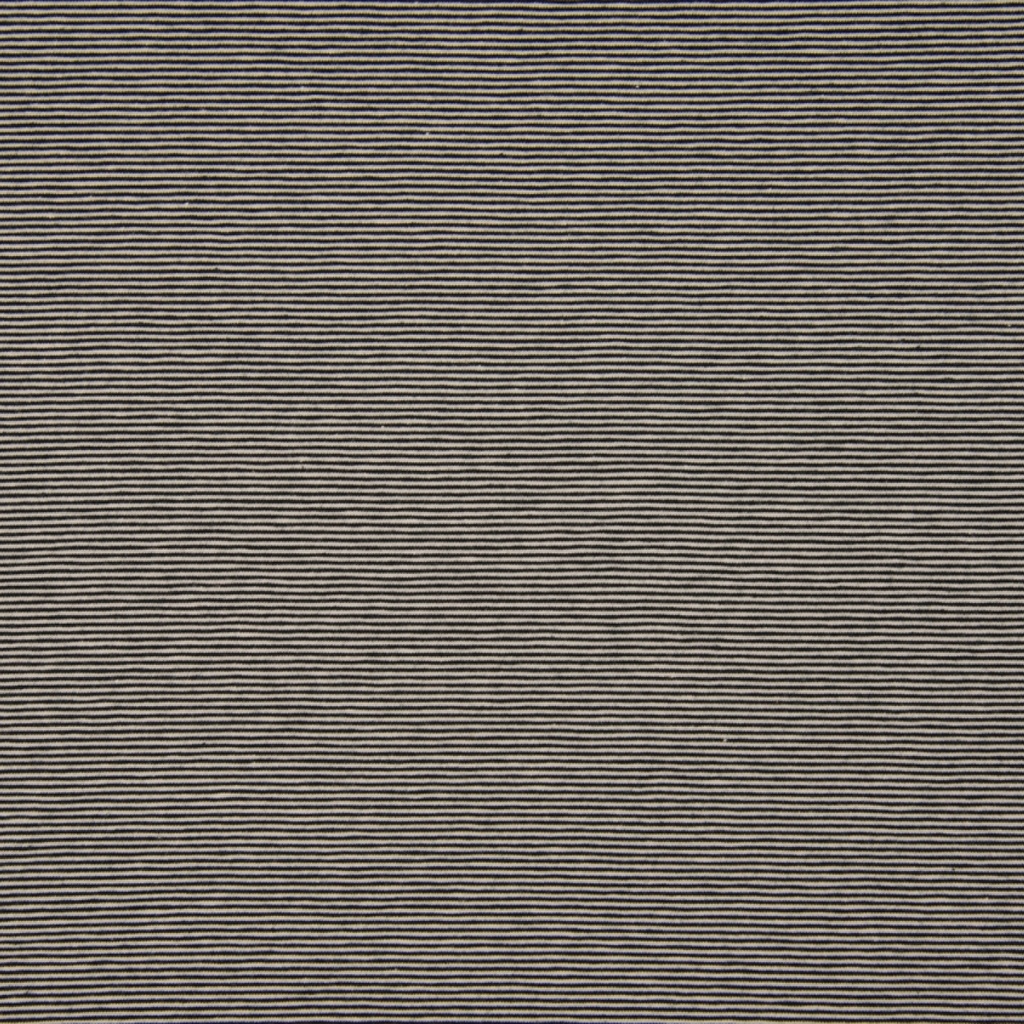 Baumwolljersey Streifen 1mm beige schwarz