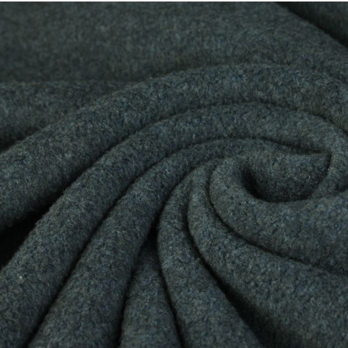 Fleece mit Baumwolle melange jeansblau