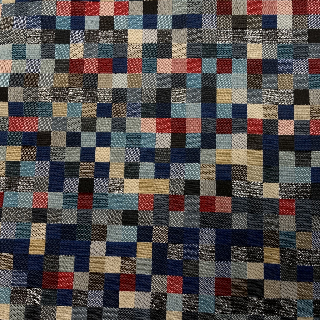 Gobelin-Gewebe blaue Pixel