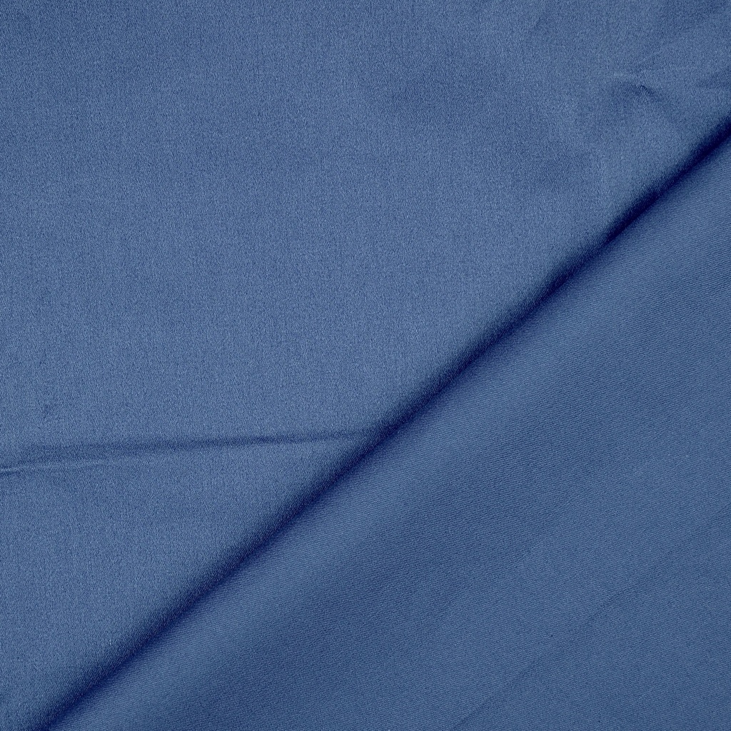 Baumwoll-Stretch-Satin uni dunkles Mittelblau