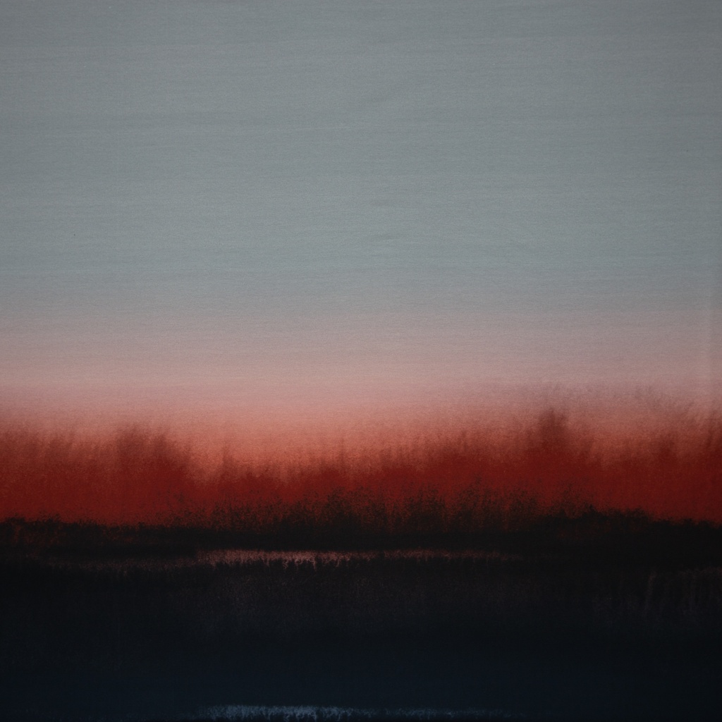 French Terry Panel Thorsten Berger Sunset Kombistoff Rot ca.82x160 cm