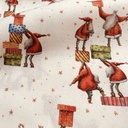 Baumwollgewebe Weihnachten Weihnachtsmannartist Ecru