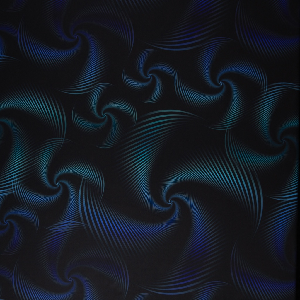 Softshell Twirl Lines by lycklig Schwarz Blau Petrol
