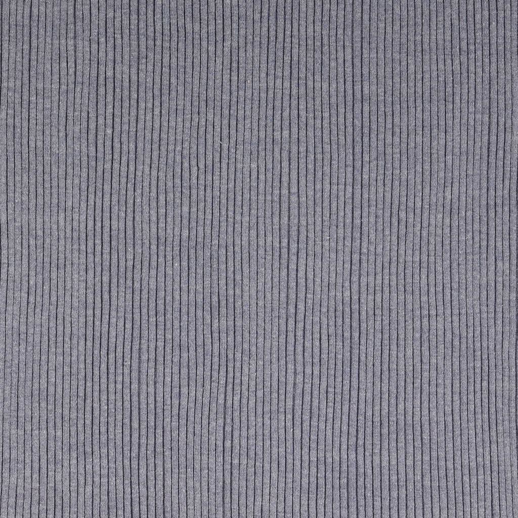 Grobstrick-Bündchen uni melange Jeansblau