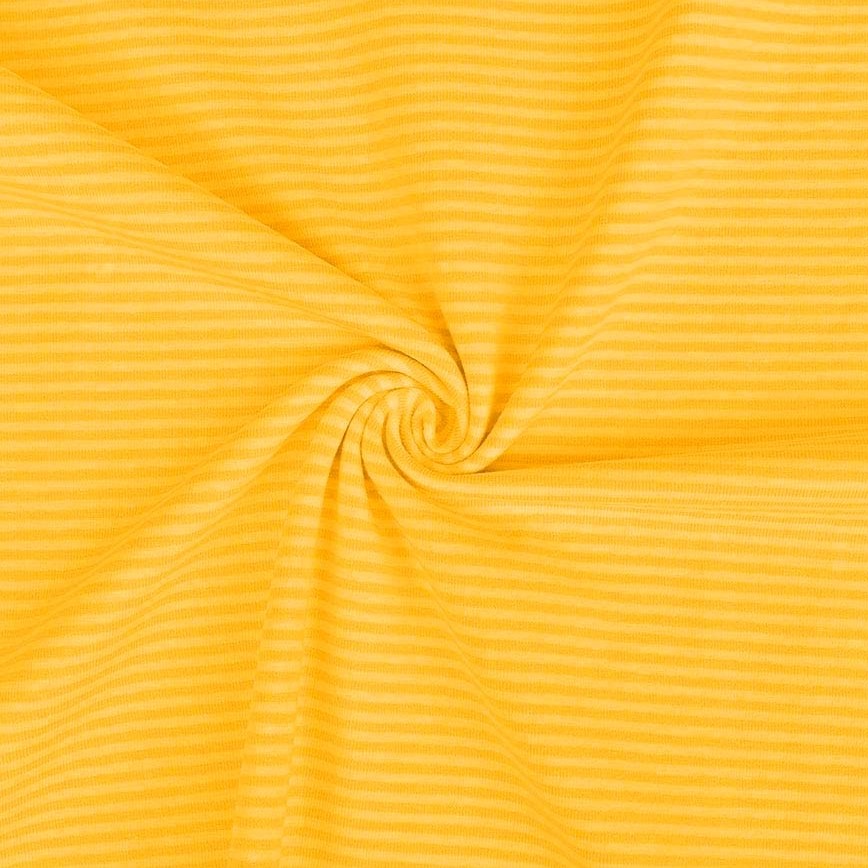 Baumwolljersey MiniStreifen 0,2 cm Gelb Gelb