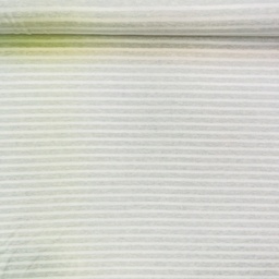 [32797] Baumwolljersey creme grün Streifen