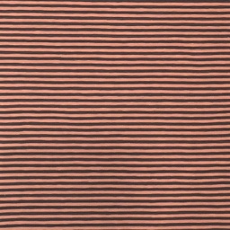 [33068] Baumwolljersey orange grau Streifen
