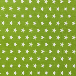 [34276] Baumwolljersey limegrün weiss Sterne