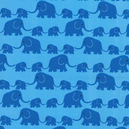 [41061] Westfalenstoffe Junge Linie Elefanten blau