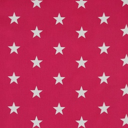 [42754] Gewebe Poplin MaxiSterne pink weiss