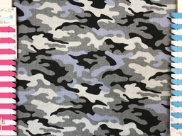 [43072] Gewebe Baumwollstoff Camouflage grau blau schwarz