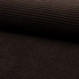 [43182] Cord-Jersey breite Rippen uni dunkelbraun