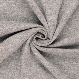 [43200] Sweat Baumwolle grau weiss meliert grob gestrickt
