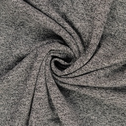 [43203] Sweat Baumwolle schwarz weiss meliert grob gestrickt
