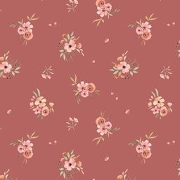 [43533] Baumwolljersey Blumen hummer pink