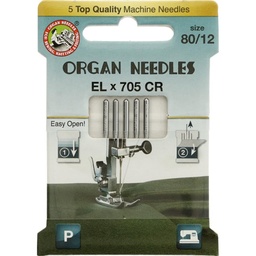 [orgmic80] Organ Maschinennadeln Microtex 130/705H 80/12, 5 Stück