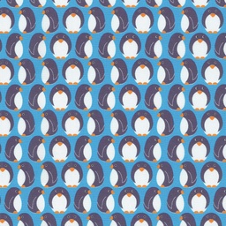 [44040] Westfalenstoffe Junge Linie Pinguine blau