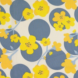 [44309] Poplin Dot n Flower helles Jeansblau