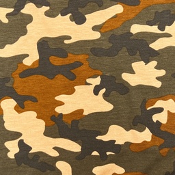 [40988] Baumwolljersey khaki Camouflage