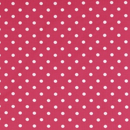 [44653] Baumwolljersey Polkadots Pink Weiß