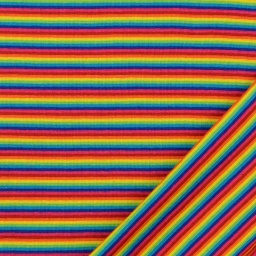 [77515] Bündchen Streifen 3mm Regenbogen